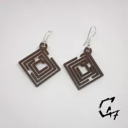 Rhomb Labyrinth Earrings - FREE