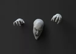 Scared face