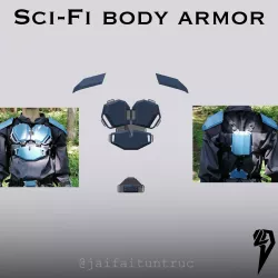 Science fiction armor (torso + shoulders)