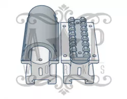 Scope riser for 25mm tubes with rail adapter