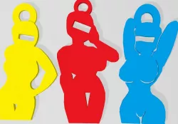 Sexy keychain Among Us 3x pack