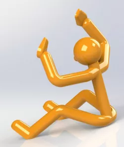 Sitting Stickman phone holder