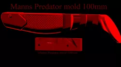 Soft plastic lure bait fishing mold - manns predator 100 mm