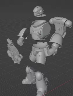 space battle shooting soldiers - hammering war forty k