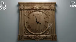 Square Clock - 3D STL file for CNC