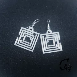 Square Labyrinth Earrings - FREE