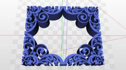 Swirls Square Frame Border