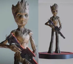 TEENAGE GROOT INSPIRED MODEL (LOW-P VERSION)