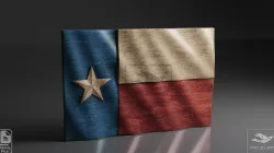 Texas Wavy Flag - CNC Files For Wood, 3D STL Model