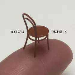 Thonet n° 14 - n° 18 chairs - 1/64 and Architecture models