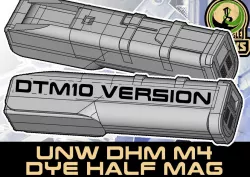 UNW DHM6 M4 : DTM10, DYE tactical half mags shells