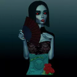 Vampire Goth Girl Bust
