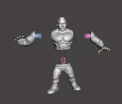 wwe the rock .stl .obj