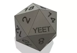 YEET and FUCK D20 STL