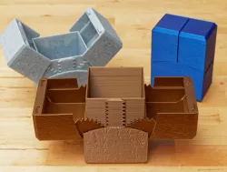 100 card geared deck box with magnetic latch (No texture).