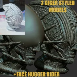 2 Giger Alien Style models