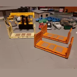 20 Foot Intermodal Flatrack Container - HO Scale