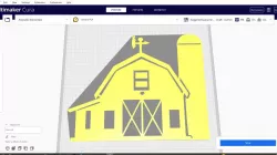 2D Silhouette/Stencil Simple Barn