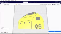 2D Silhouette/Stencil Simple Barn