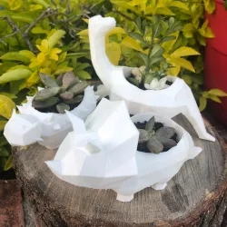 3-Pack MAcetas Low-Poly of Dinosaurs (Brontosaurus, Triceratops, Ankylosaurus)