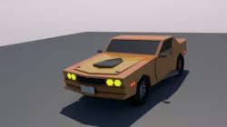 3d poly car