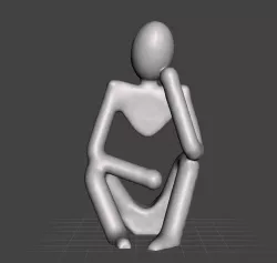 Abstract Thinking Man Sculpture