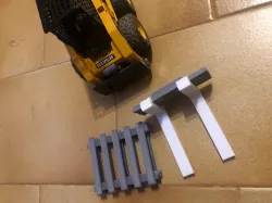 adjustable support + bobcat bruder toy forks + pallet