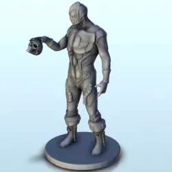 Alien soldier with light armour and skull 6 - Sci-Fi Science-Fiction 40k 30k