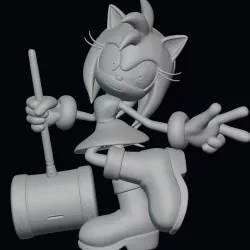 Amy Rose Sonic Figure