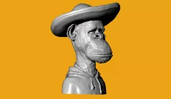 APE NFT MONKEY 2 3D print mode