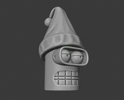 Bender Christmas keychain - Futurama