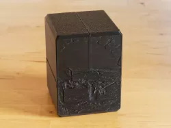 Black 100 card (Commander) geared deck box with magnetic latch