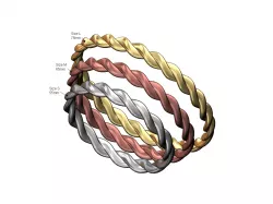Braided rope bangle sizes S M L 3D print model