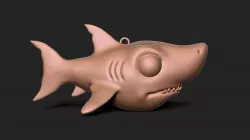 Cartoon Shark keychain
