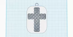Celtic cross ornament keychain, pendant, printable spiritual symbol decoration, spiritual wall art decor, energy tag, fridge magnet