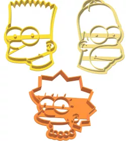 cortante cookie cutter los simpson bart lisa homero fondant