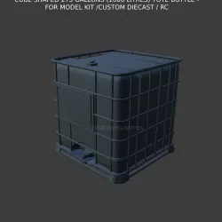 CUBE SHAPED 275 GALLONS (1000 LITRES) TOTE BOTTLE - FOR MODEL KIT /CUSTOM DIECAST / RC