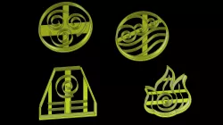 cutting cookie cutter 7cm avatar The Last Airbender 4 elements master of the air cake fondant cookie
