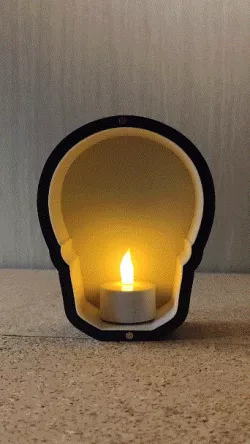 Death mask tealight