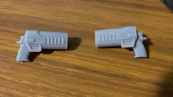 Desert Eagle with Left Hand and Right Hand Thigh Holsters
