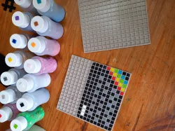 DIDACTIC GAME PIXEL ART BOARD + PIXELS + ACCESSORIES