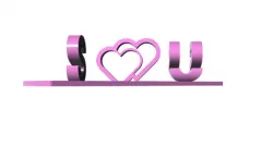 Discounted I Love You - BRO & I Love You - SIS Text Illusion Two Models