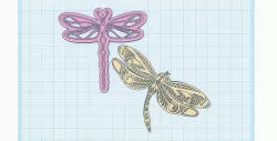 Dragon fly decor stylized, insect decoration, dragonfly ornament
