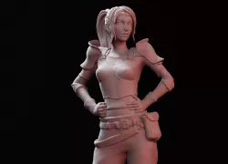 Final Fantasy 7 Jessie Rasberry Statue Remake Bust Sculpt 3D Print STL Files Download file figure video game digital pattern FF7 Remake