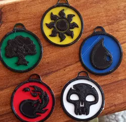 Five-color Magic manas key chains