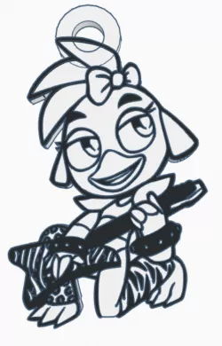 FIVE NIGHTS AT FREDDY'S -GLAMROCK GIRL- KEY CHAIN