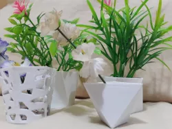 Flowerpots with modern design (4 models)