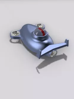 Flying Drone Sci Fi 3D model Cyber Punk