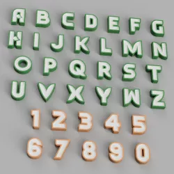 FONT NAMELED - TYPEFACE - ALPHABET - CREATE ALL WORDS IN LED LAMP