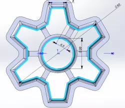 Gear cookie cutter